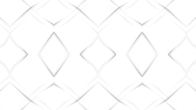 Abstract seamless silver pattern loop motion on white background.