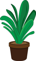 House Plant Illustration Home Decor