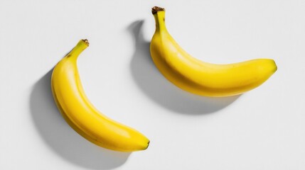 Two ripe bananas on a white background (1)