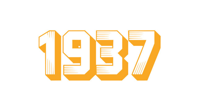 1937 Vintage Year Number Design