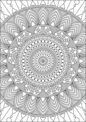 Fototapeta premium Mandala Coloring Pages For Adult
