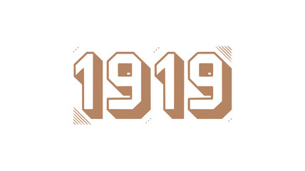 1919 Year Vintage Retro Design