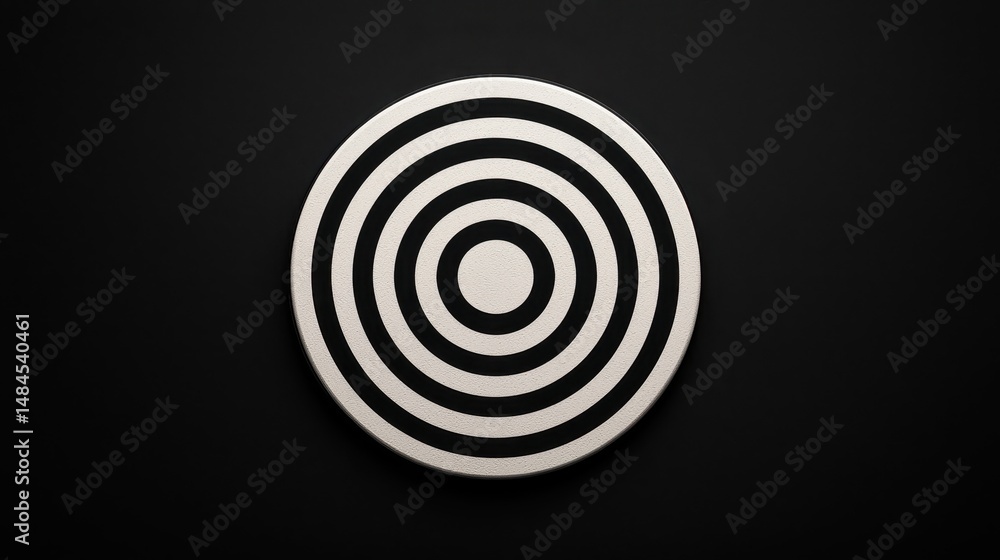 Poster abstract circular design with concentric rings on a dark background for creative use in various proj