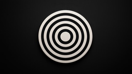 Abstract Circular Design with Concentric Rings on a Dark Background for Creative Use in Various Projects