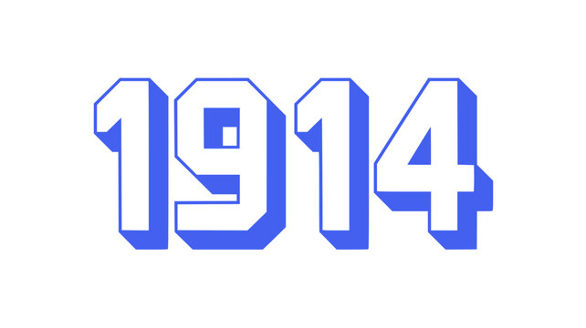 1914 Blue Year Number Graphic