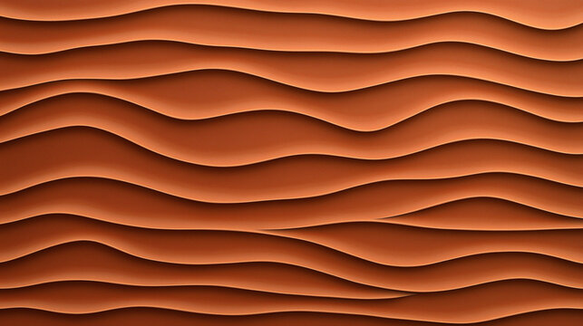 An abstract terracotta wavy texture creates a flowing, organic pattern that adds depth and interest.