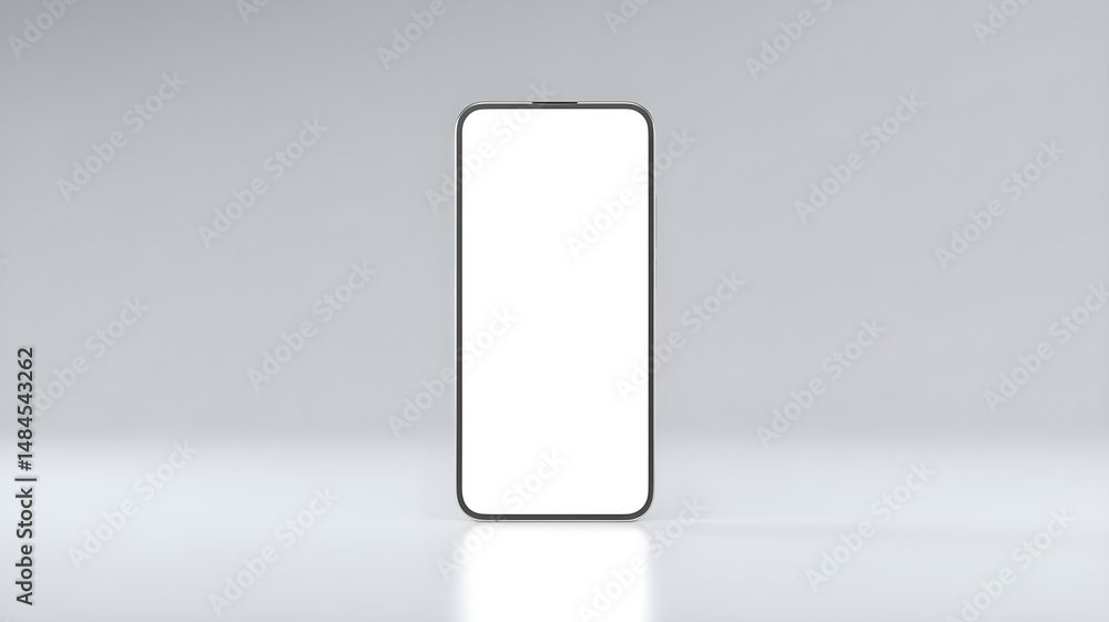 Aufkleber isolated smartphone mockup with blank white screen for app design and ui ux presentation template