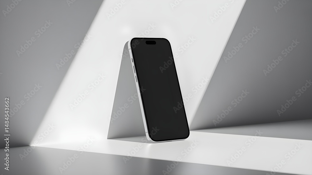 Aufkleber sleek smartphone mockup on minimalist background for app ui design and mobile device presentation te