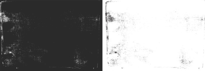 Grunge set of black and white texture vector illustration