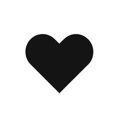 black heart on white
