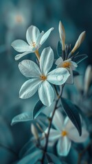 Obraz premium Jasmine flower outdoors blossom anther.
