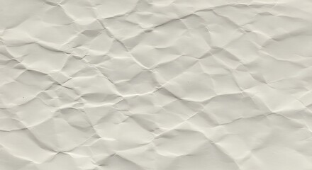 Wrinkled White Paper Texture Recycled Creased Surface for Minimalist Design