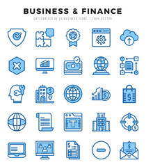 Business & Finance icons set for website and mobile site and apps.