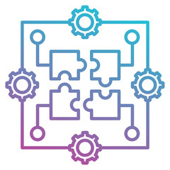Strategic management icon element for design