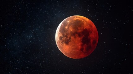 Fototapeta premium Blood Moon in the Night Sky