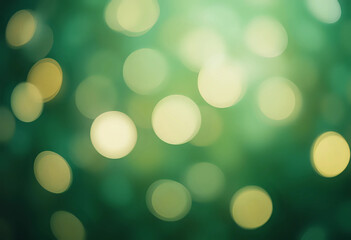 Obraz premium defocused christmas lights on green tone