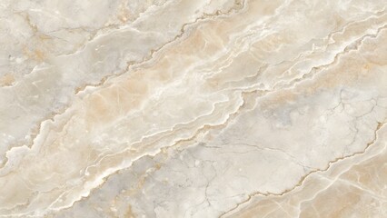 Fototapeta premium Cream Marble Surface. Marble Texture: A close-up image showcasing the intricate textures and patterns of a luxurious marble surface. Featuring a symphony of natural tones and flowing veins.