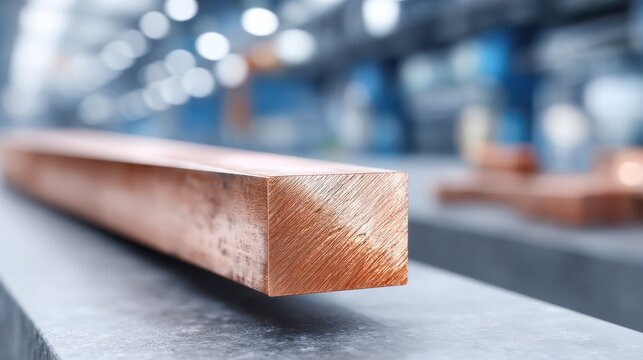 Copper production and global market demand, especially in industrial factories. A vital raw material used in electronics manufacturing and heavy industry.