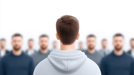Obraz premium Fear of social interaction. Pressure from environmental and family expectations. Comparing oneself to others. Loss of self-confidence.