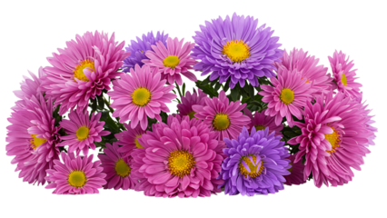 Mixed Chrysanthemum Flowers in a Bright, Colorful Bouquet
