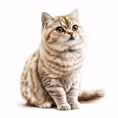 Obraz premium scottish fold cat isolated