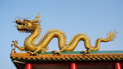 Fototapeta premium chinese dragon statue