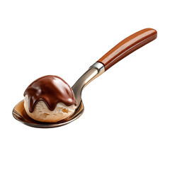 Fototapeta premium ice cream spoon with long handle isolated on transparent background