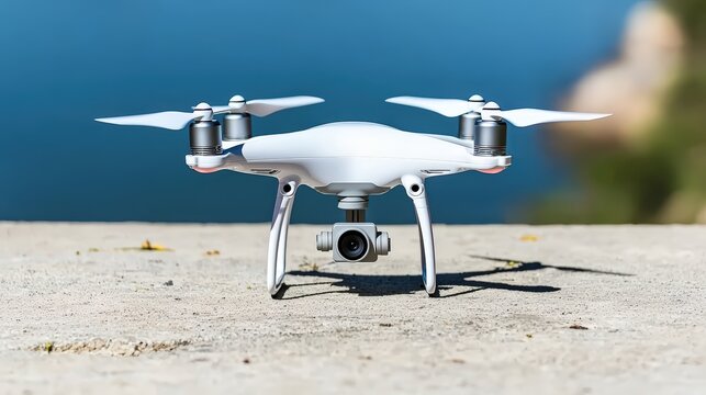 Drone equipped with cameras scanning grapevines, wine production context