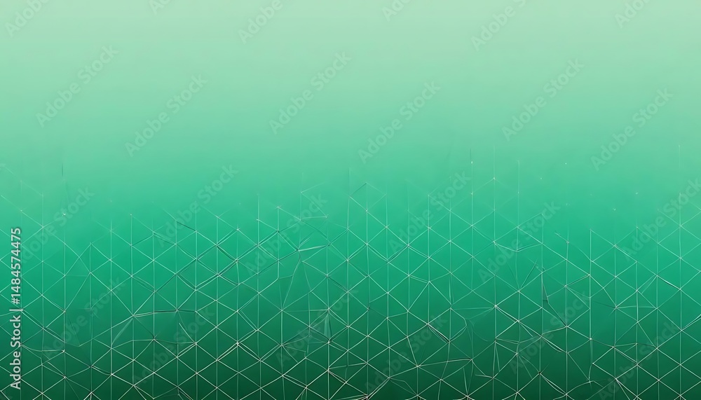 Poster subtle gradient of teal hues overlaying a crisp, low-poly triangular mesh network design.