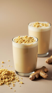 Comforting Warm Horlicks & Ginger Drink: Malted Milk with Fresh Ginger