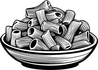 Fototapeta premium pasta plate sketch line art drawing 