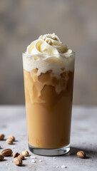 Gourmet Iced Coffee with Salted Pistachio Cream Topping
