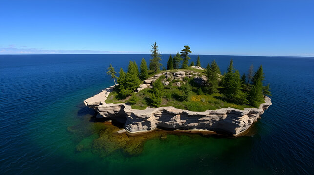 Flowerpot Island in the Fathom Five National Marine Park, Lake Huron, Ontario, Canada