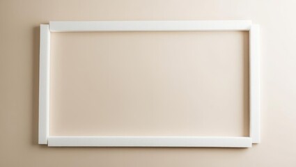 Fototapeta premium Minimalist Background with Foam Frame and Copy Space for Product Presentation or Text Overlay