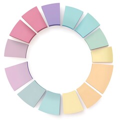 Obraz premium **Circular Flow Diagram Illustrating Continuous Strategic Improvement Smooth Curves, Pastel Colors. --S 50 --V 6.1 --Raw** - @Darya (Relaxed)