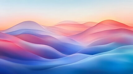 Abstract Fluid Art Background, Gentle Flowing Waves, Vibrant Color Gradient, Liquid Motion