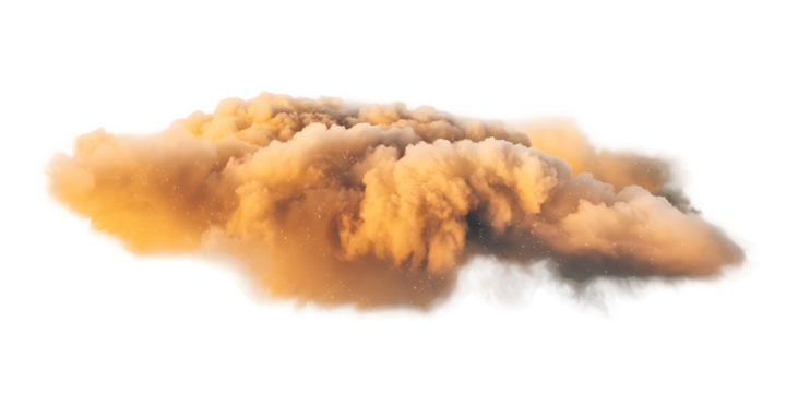 Isolated Dust Cloud Burst