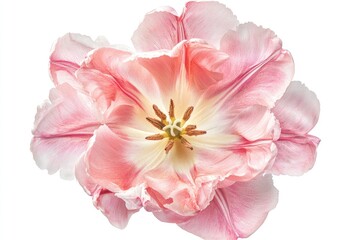 Delicate pink tulip, centered, soft petals