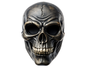 scary halloween black death mask isolated on white background , PNG