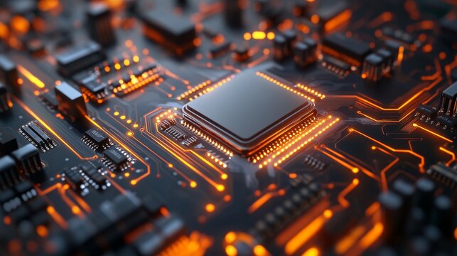 Detailed Close-Up of a MOSFET Transistor on Circuit Board