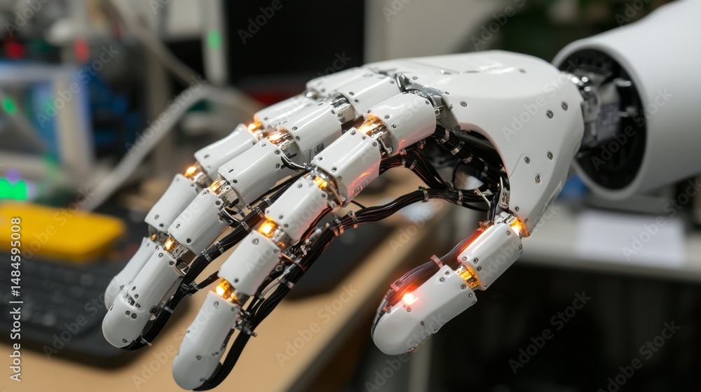 Poster advanced robotic hand with haptic feedback and ai interface technology