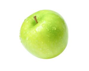 Green granny smith apple isolated on white