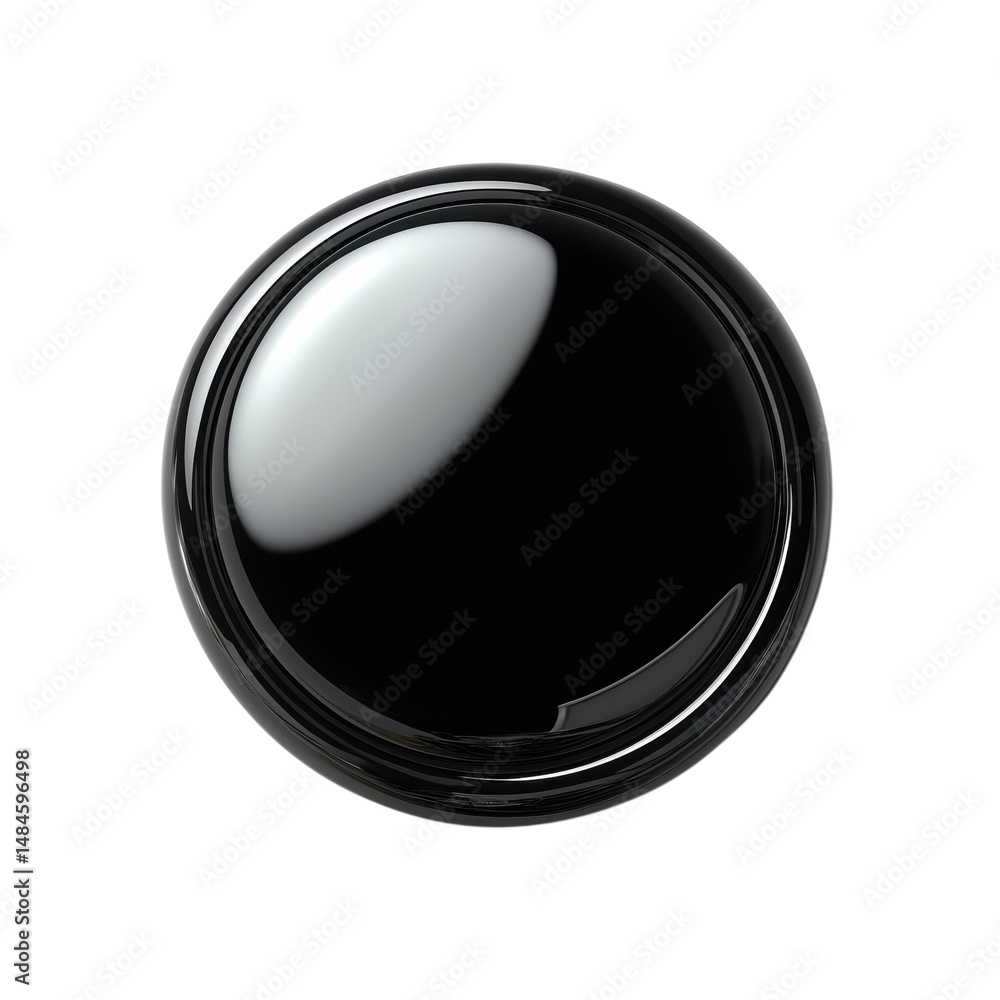 Poster a captivating glassy orb reflecting light and shadow in a mesmerizing on transparent background