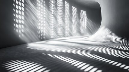 Abstract patterns of light and shadow playing across a textured surface, creating a sense of depth and dimension