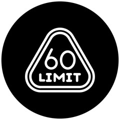 60 Speed Limit Icon