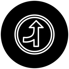 Merging Road Icon