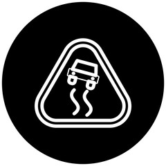 Slippery Road Icon