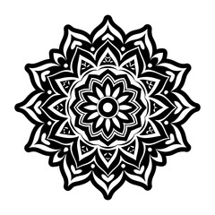 Solid icon depicting arahant mandala spiritual design