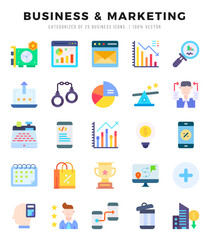 icons set. Business & Marketing for web. app. vector illustration.