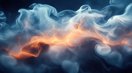 Obraz premium Abstract patterns of swirling smoke with ethereal tendrils and subtle color variations, creating a sense of mystery